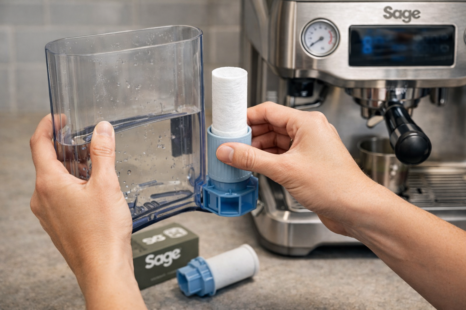 Hvorfor er det vigtigt at skifte vandfilter i Sage maskiner?